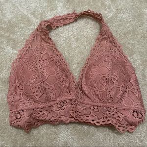 Blush/pink halter bralette